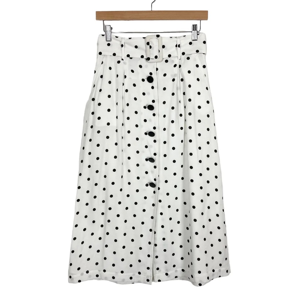 Topshop Black and White Polka Dot Pencil Skirt